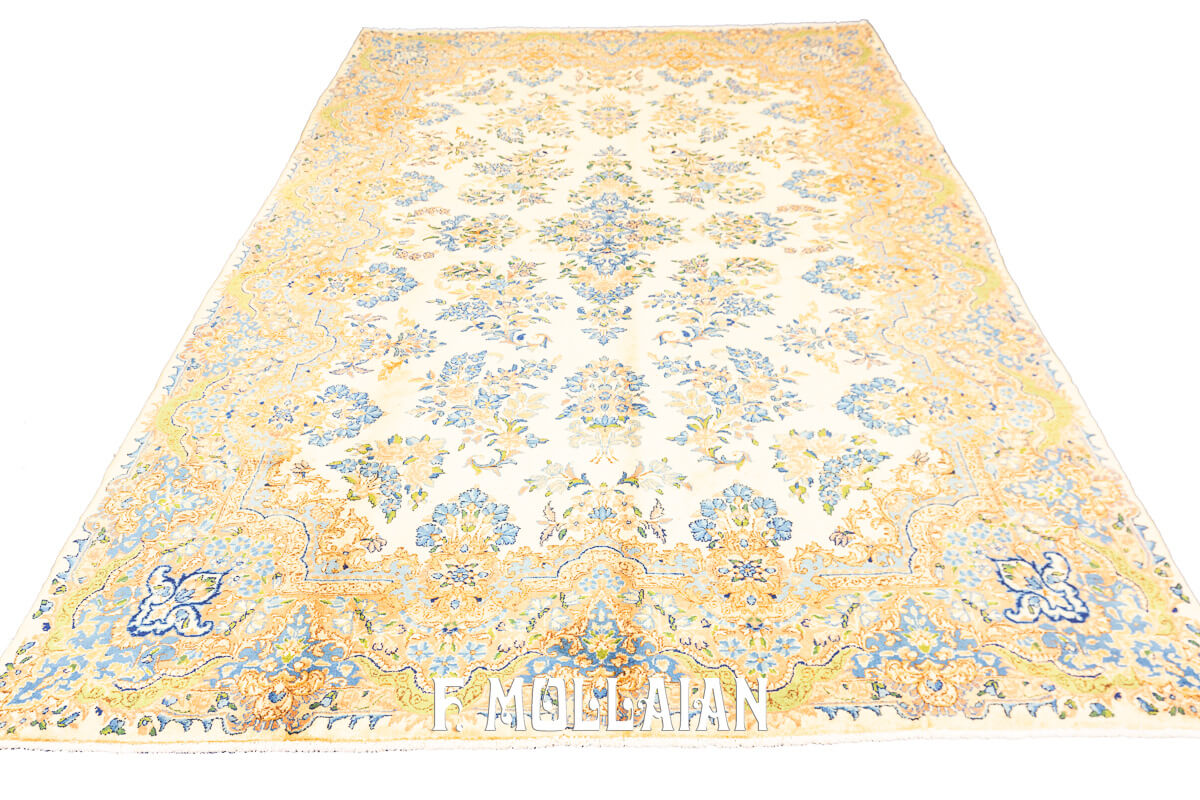 Antique Kerman Rug Beige Color n°:62391567